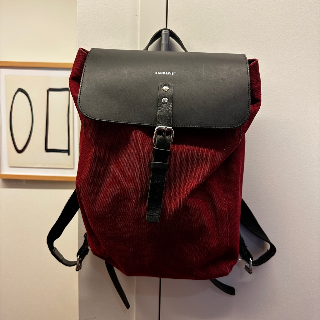 Sandqvist Leather And Canvas Backpack